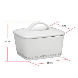 ECOLOGY EC15927 Abode Butter Dish & Lid 14.5CM x 12CM x10CM White