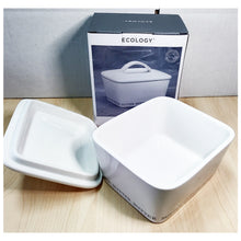 ECOLOGY EC15927 Abode Butter Dish & Lid 14.5CM x 12CM x10CM White