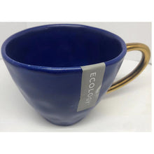 Ecology Stoneware Speckle Mug 380ml with Gold Handle Blue