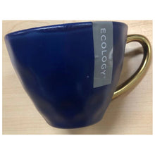 Ecology Stoneware Speckle Mug 380ml with Gold Handle Blue