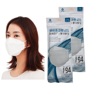 KF94 N95 White Adult Face Mask Protective 4 Layer 3D Filter Made in Korea