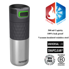 Kambukka Etna Grip 3 in 1 Snapclean Premium Stainless Steel Travel Mug 500ml