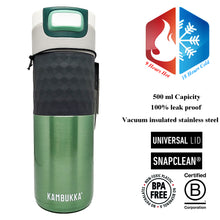 Kambukka Etna Grip 3 in 1 Snapclean Premium Stainless Steel Travel Mug 500ml Seagreen