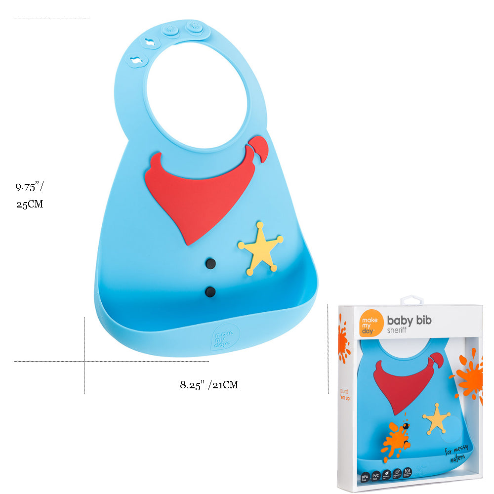 Make My Day Silicon Baby Bib with Gift Box