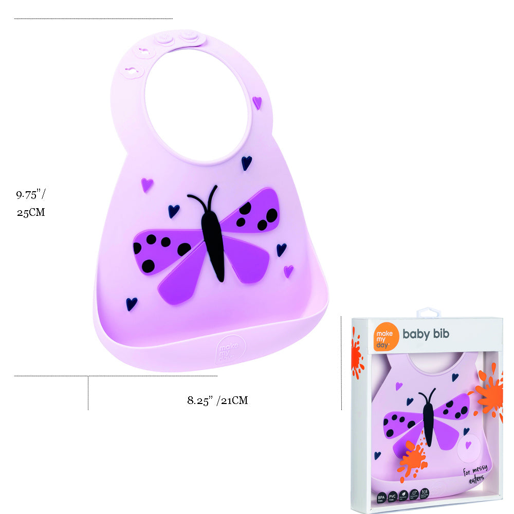 Make My Day Silicon Baby Bib with Gift Box