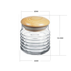 New pasabahce babylon glass canister with wood lid 630ml