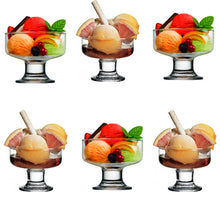 New pasabahce Iceville Ice Cream Cup 265ml set of 6 Glass Bowls Stackable items