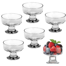 New pasabahce Iceville Ice Cream Cup 265ml set of 6 Glass Bowls Stackable items