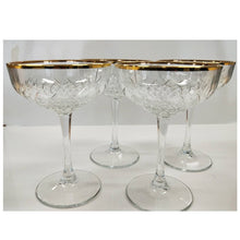 Pasabahce Timeless Champagne Saucer with Gold Rim 255ml Set of 4