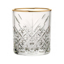 NEW Pasabahce Timeless DOF Whisky Tumbler with Gold Rim 345 ml Set of 4