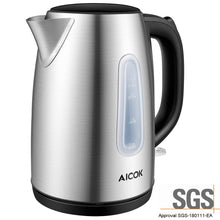 Electric Stainless Kettle Fast Boil 1.7L 2200W Auto Shut-Off Boil-Dry Protection