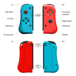 Joy pad Wireless Joy con game Controller spare pair Nintendo Switch - Red & Blue