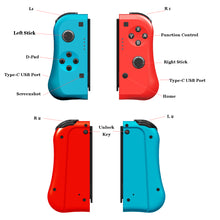 Joy pad Wireless Joy con game Controller spare pair Nintendo Switch - Red & Blue