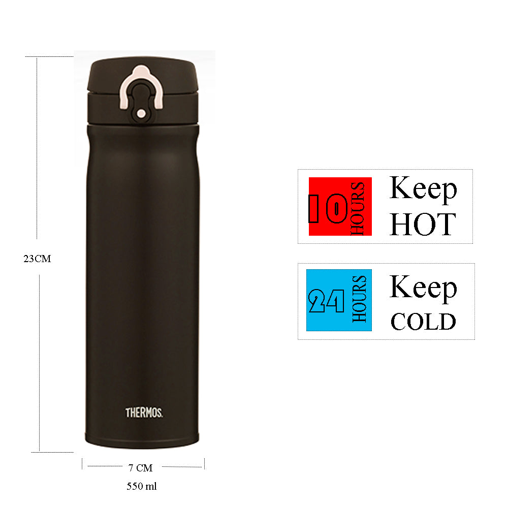 Thermos Direct Drink bottle 550 ml Stainless Steel Vacuum Insulated Flask - Brown