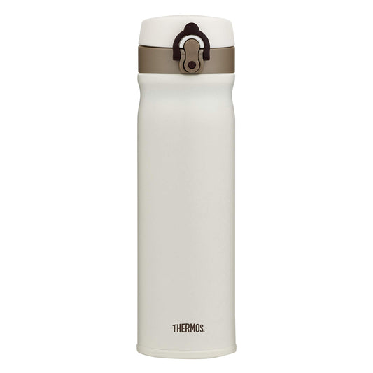 Thermos Direct Drink Bottle 550ml Stainless Steel Vacuum Insulated Flask - Cream